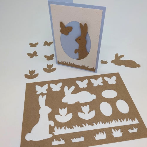 Bastelbogen "Osterbild 2"  zum Gestalten & Verzieren